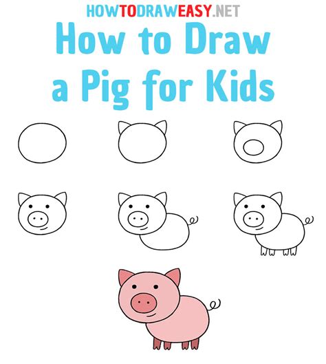Follow along with us and learn how to draw a simple pig using shapes! Art Supplies. This is a list of the supplies we used, but feel free to use whatever you have in your home or classroom. Crayons; Paper; Visit our art supply page for more information about the supplies used in this lesson. Watch Drawing A Pig Using Shapes 